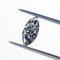 Excellent diamant synthétique de laboratoire taille marquise, couleur gris, clarté VVS1, passe le testeur de diamant, diamant non monté, certificat IGI