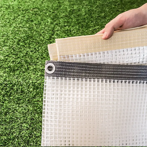 Lona de malla impermeable blanca de tamaño personalizado de alta calidad, tela industrial lisa de estilo tejido al mejor precio a la venta - Product Image 3