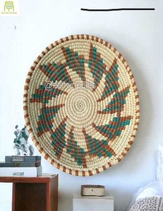 Handcrafted Art Deco Movable Bamboo Rattan <b>Wicker</b> Seagrass Rope Still Life Multi-Functional Hanging <b>Wall</b> Mounted Home <b>Decor</b> - Product Image 4