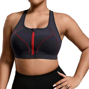 Meilleures ventes OEM, soutien-gorge de sport à impact élevé pour femme, séchage rapide, gym, fitness, yoga, hauts avec logo avant, style simple - Product Image 1