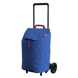 กระเป๋าใส่รถเข็นช็อปปิ้งแบบพับได้ 40 ลิตร โครงเหล็ก สีฟ้า 34x10x96 ซม. - Product Image 1
