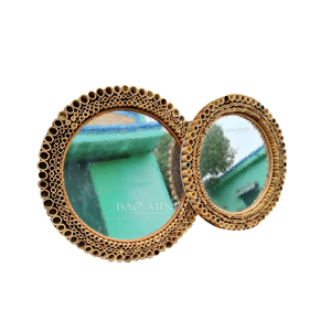 Nouveau design miroir en bambou et rotin miroir mural décor de chambre forme traditionnelle - Product Image 4