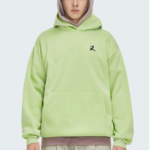 เสื้อฮู้ดดี้ผู้ชายสีพื้นสำหรับฤดูหนาว แบรนด์ส่วนตัว ทรงโอเวอร์ไซส์ สวมใส่สบาย ผลิตจากโพลีเอสเตอร์/คอตตอน เป็นมิตรต่อสิ่งแวดล้อม ระบายอากาศได้ดี คุณภาพสูง - Product Image 1