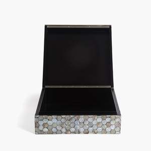 Ensemble de boîtes de rangement en nacre faites à la main, panier organisateur en osier, contenants naturels tissés à la main pour la décoration de la maison et du bureau - Product Image 3