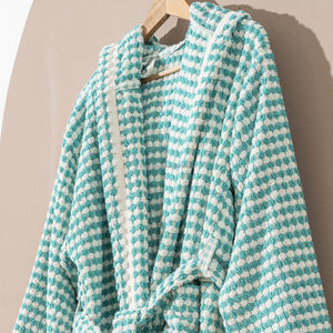 Albornoz unisex, albornoz con Pompón, telar manual de algodón turco, Resort, ropa de dormir de lujo para todo el año, Salón de verano, suministro ODM de Turquía - Product Image 3