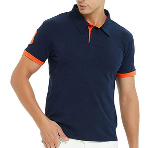 เสื้อโปโลผ้าฝ้าย100% สำหรับผู้ชายเสื้อโปโลแขนสั้นแบบเรียบของผู้ชายเสื้อโปโลแฟชั่นสำหรับ2025ออกแบบได้ตามที่ต้องการ - Product Image 5