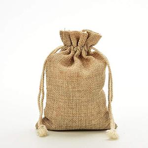 Sacs de pochette en toile de jute naturelle de petite taille couleur crème pour l'épicerie sacs en matériau pur faits à la main de haute qualité usage quotidien - Product Image 3