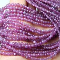 Seidig rosa Saphir Glatte runde Form Perlen Natürliche rosa Saphir Perlen Seidige Saphir Edelsteine Perlen 4mm bis 6mm 15'Zoll