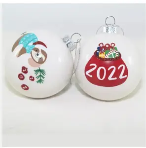 Direct 2024 Nieuw Ontwerp Glitter Feestdecoratie Kerstbal Ornament