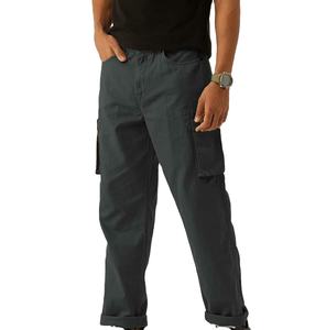 Pantalon cargo décontracté unisexe respirant sur mesure avec taille mi-haute anti-plis et multi-poches - Product Image 4