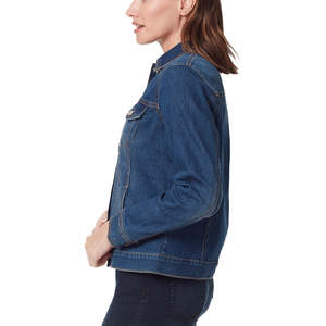 Veste en jean pour femme, décontractée, vêtement d'extérieur d'hiver, automne, respirante, tricotée, manches longues, boutonnée - Product Image 3