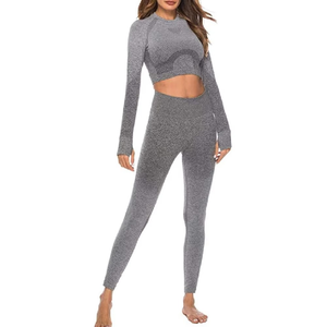 Ropa activa para mujer, traje de Yoga, deporte, nuevo estilo, ropa informal, conjunto de moda, sin costuras, fruncido en el trasero, ropa de gimnasio y mallas para mujer - Product Image 1