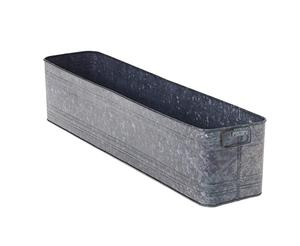 Jardinière galvanisée en métal de conception rustique de qualité supérieure Texture fantaisie Pots et jardinière galvanisés de style brillant - Product Image 1