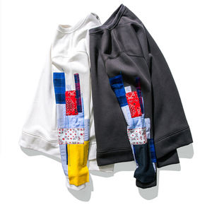 Stylish Men's <b>Slim</b> Fit Long Sleeve Fleece Sweatshirt 100% Cotton Eco-Friendly Activewear Hoodie with <b>Patches</b> for Winter - Product Image 3