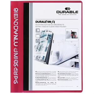แฟ้มพีวีซีสีแดง DURAPLUS DIN A4 ขนาดกว้างพิเศษ ทนทาน เหมาะสำหรับปกหนังสือ - Product Image 2