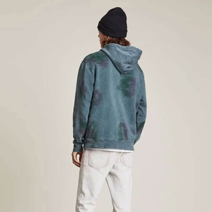 เสื้อฮู้ดดี้ผ้าฟลีซทรงปกติ ย้อมสีพื้น ปักลาย ล้างสีแบบ Acid Wash สำหรับผู้ชาย ผ้าฝ้าย 100% ทรงหลวม ไหล่ตก สำหรับฤดูหนาว รุ่นใหม่ - Product Image 3