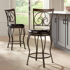 Comfortable Antique Iron <b>Chairs</b> with Armless Structure and <b>Cushioned</b> Seats Providing Luxurious Seating Solutions for Any Space - Product Image 3