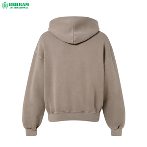 Sweat-shirts à capuche zippés en molleton 100 % coton de qualité supérieure, coupe unisexe régulière, respirants, séchage rapide, effet délavé, pour l'hiver - Product Image 1