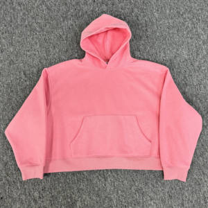 Sudadera con capucha de gran tamaño con logotipo personalizado, Sudadera con capucha Boxy Fit Boxy de algodón cepillado de gran tamaño French Terry Vintage 340 Gsm, Sudadera con capucha Boxy - Product Image 3