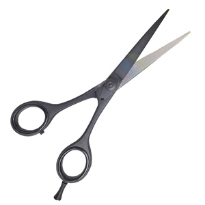 Professional 6 Inch Right-Handed Barber Scissors AISI 420 Stainless Steel Blades <b>Rubber</b> Handles Sharp Straight Hair Cutting Tool - Product Image 1