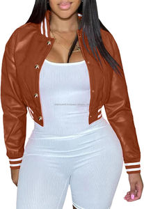 Chaqueta de Béisbol para Mujer, Chaqueta Universitaria de Manga Larga, Calidad Premium, Chaqueta Letterman de Satén para Mujer, Superventas - Product Image 5