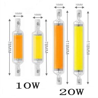 Coning Light CN3062 LED R7S COB Ampoule Tube en verre 20w 10W 5W 78mm 118 Mm 189mm Double extrémité Dimmable Blanc 2700-6500K Globe