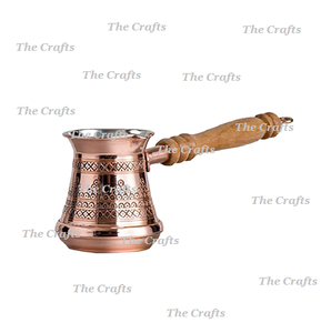 Tetera de café martillada de cobre de diseño ventajoso con mango de latón, vajilla, cafetera decorativa a la venta - Product Image 2