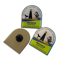 Personnalisez divers motifs de badges exclusifs pour les associations et clubs, en alliage de zinc gravé, surface transparente, épingle métallique