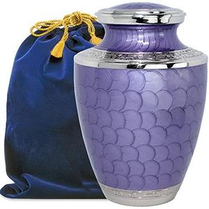 Urne funéraire de style européen en métal de qualité supérieure, motif drapeau américain, pour cendres humaines, capacité de 200 pouces cubes - Product Image 3