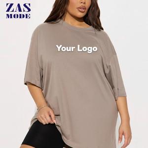 High Quality Plus Size Women's Casual Oversized <b>T</b>-<b>Shirts</b> with Custom Logo Knitted Fabric Sweat Wicking ODM Service 100% Cotton - Product Image 1