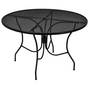 Juegos de mesa de comedor de jardín de hierro, acabado negro, muebles de exterior modernos portátiles plegables duraderos para entrada de apartamento, uso en el patio - Product Image 2