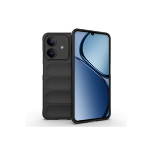 Funda de silicona TPU flexible negra al por mayor para Realme C63, cubierta trasera protectora con diseño étnico hueco, antihuellas. - Product Image 1