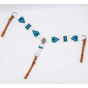 Ensemble de punaises de cheval en cuir de haute qualité avec design incurvé floral comprenant une talle et un collier de poitrine pour équipement de cheval - Product Image 2