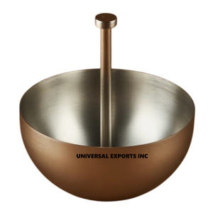 Tazón de Chocolate de Metal con Acabado Mate, Forma Redonda, Tazón Decorativo para Dulces, Tazón de Chocolate Clásico, Elegante y Sofisticado - Product Image 1