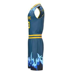 Conjunto de Uniforme de Baloncesto Sublimado Unisex, Impresión Personalizada, Transpirable, Absorbente de Humedad, Reversible, Talla Grande para Adultos - Product Image 5