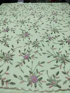 Material de Bordado Floral con Cuentas Hecho a Mano Personalizado - Product Image 3