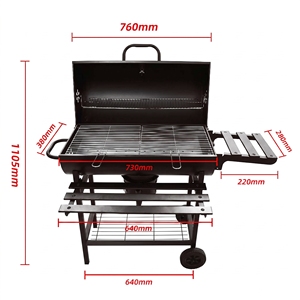 590 Metrekare. Pişirme Alanlı Kömürlü Barbekü Izgarası, Yan Sehpalı Varil Tipi Kömürlü Izgaralar, Dış Mekan Arka Bahçe Veranda ve Partiler için - Product Image 3