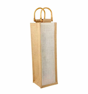 Tenemos bolsas de yute de vino de buena calidad al por mayor con impresión personalizable 100% material de yute a precio razonable - Product Image 3