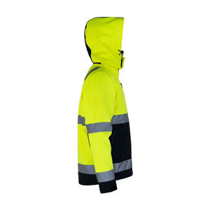 Veste de travail d'hiver de haute qualité en polyester, bomber réfléchissant de sécurité, vêtements de travail, capuche dissimulée, rembourrée, imperméable - Product Image 2