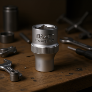 Hazet Extra Long 1/2'' Screwdriver <b>Socket</b> Hexagonal Metric Square with Knurling - Product Image 3