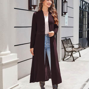 Manteau long de qualité supérieure conçu pour le style avec un tissu doux et confortable, manteau long minimaliste pour femmes - Product Image 4