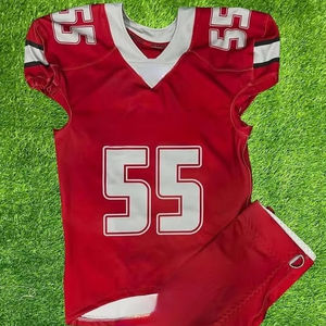 Uniforme de football américain personnalisé de haute qualité unisexe à manches courtes avec fonction respirante grande taille et logo personnalisé - Product Image 1