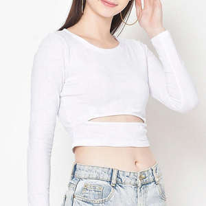 Camisetas con Cuello Redondo, Camisetas de Tirantes de Manga Corta en Tallas Grandes, Tops Cortos Holgados y Elegantes para Mujer, Logotipo Personalizado, Estampado Sólido - Product Image 2