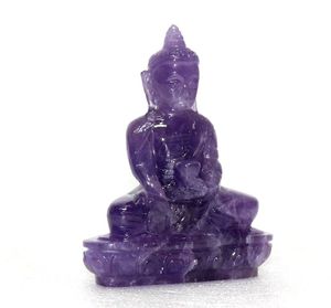 Estatua de Buda Ganesha Tallada a Mano en Amatista, Figura Religiosa, Piedra de Cristal Curativa - Product Image 2