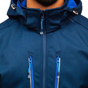 Vestes Softshell en Toile de Haute Qualité pour Hommes Coupe-Vent Respirantes Mode Hiver OEM Personnalisable - Product Image 4