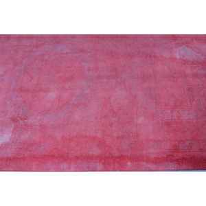 Alfombra Vintage, Alfombra Turca de 3.9x12.9 pies, Alfombra de Lana a Cuadros Rojos - Product Image 5