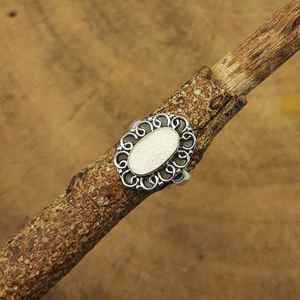 Bohemian 925 Sterling Silver Handmade Pearl Shine <b>Titanium</b> Druze <b>Ring</b> , Bohemian Designer Silver <b>Ring</b> - Product Image 1