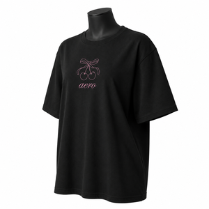 Camiseta Negra Extra Grande Personalizada para Mujer, Camiseta Casual de Manga Corta Rosa, Ropa Urbana al por Mayor - Product Image 3