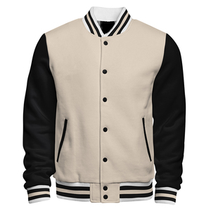 Blouson universitaire personnalisé pour homme, style baseball, col montant, logo frontal, écologique, décontracté, idéal pour l'hiver - Product Image 1