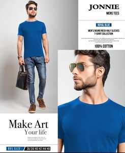 Camiseta de algodón Unisex de ajuste moderno, camisa de cuello redondo de tela suave y cómoda ligera para actividades al aire libre y ropa de ocio - Product Image 6